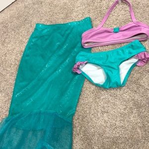 Girls mermaid swim suit